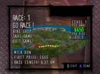 une photo d'Ã©cran de Road Rash 64 sur Nintendo 64